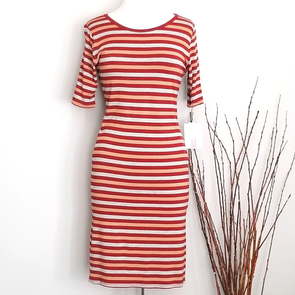 LuLaRoe Stripe Short Sleeve Dress.